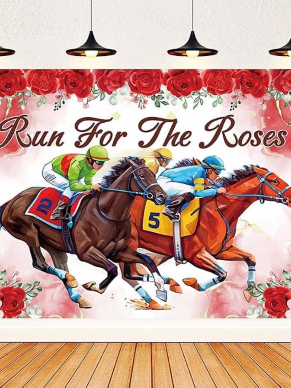Kentucky Derby Horse Racing Themed Photography Backdrop